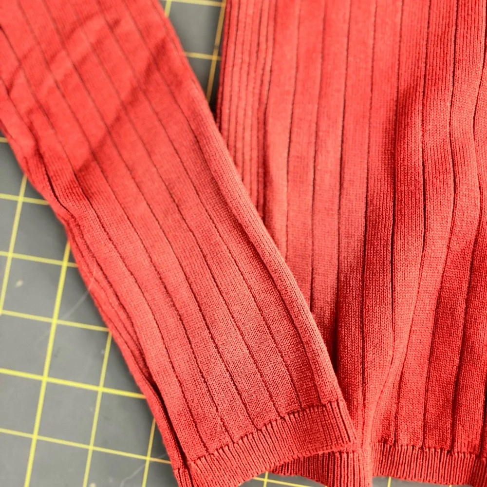 Love Tree Rust Ribbed Sweater - Picture 6 of 7